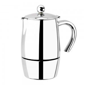 Cafetera Italiana Bra Magna 6 Tazas Acero Inoxidable