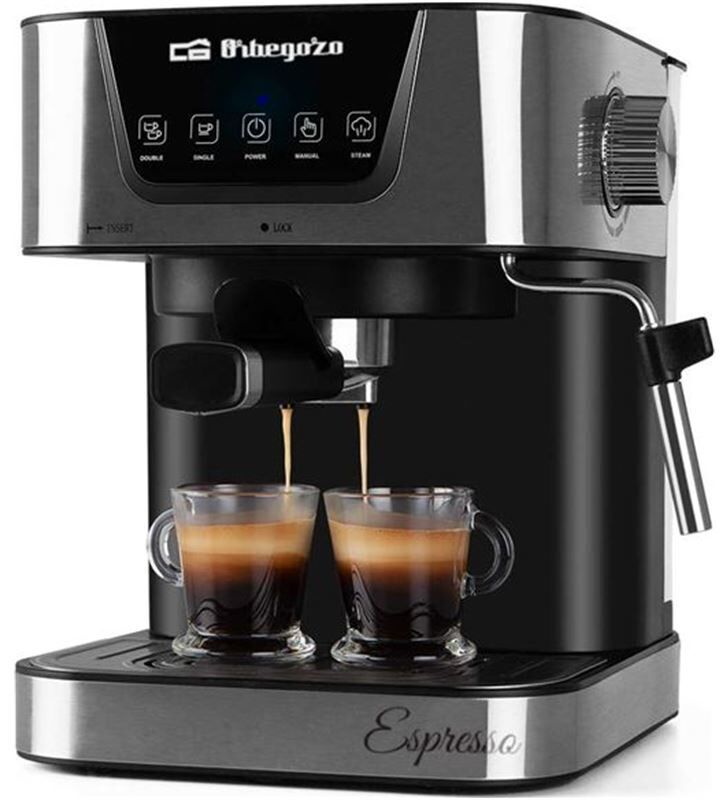Orbegozo 17535 cafetera espresso ex 6000 - 1050w - 20 bar - deposito de agua 1.5l