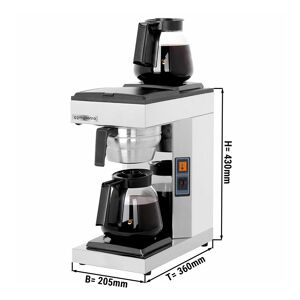 GGM GASTRO - Machine à café filtre - 1,8 litre - 2,39kW - avec thermocinétique & 2 plaques chauffantes