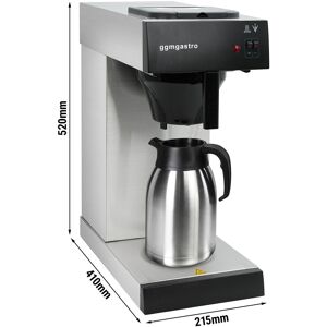 GGM GASTRO - Machine à café filtre - réservoir 2 litres - 2kW - verseuse isotherme 2 litre et chauffe-plat inclus