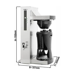 GGM Gastro - Machine a cafe filtre avec distribution d'eau chaude - 5 litres - 4,5kW - remplissage automatique de l'eau Argent