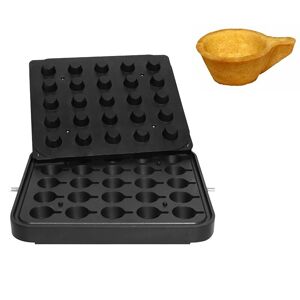 GGM Gastro - Plaques pour machine a tartelettes TMPIC - Forme tartelette : Gobelets - 62x45mm Noir