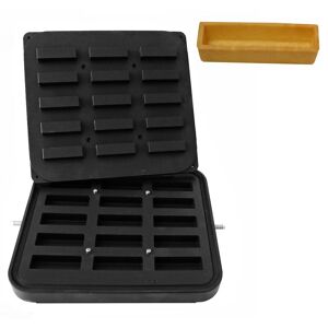 GGM Gastro - Plaques pour machine a tartelettes TMPIC - Forme tartelette : Rectangulaire - 90x30mm Noir