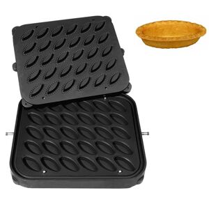 GGM Gastro - Plaques pour machine a tartelettes TMPIC - Forme tartelette : Ovale - 67x34mm Noir