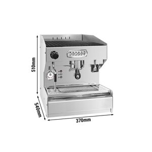 GGM Gastro - Machine a cafe a porte-filtre Allegro - 1 groupe - systeme de pre-infusion inclus Acier inoxydable
