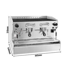 GGM Gastro - Machine a cafe filtre Allegro - 2 groupes - Systeme de pre-infusion inclus Acier inoxydable
