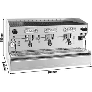 GGM Gastro - Machine a cafe filtre Allegro - 3 groupes - Systeme de pre-infusion inclus Acier inoxydable