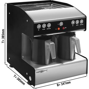 GGM Gastro - Machine a cafe & moka turque DUO - avec reservoir d'eau - 1,3kW Noir / Argent