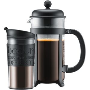 Bodum - Cafetière à piston 8 tasses et mug isotherme Java noire - 0.35 L Noir - Publicité