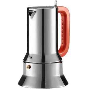 Alessi - 9090 manico forato Machine a espresso a induction 30 cl, orange / acier inoxydable