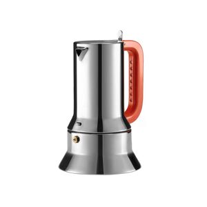 Alessi - 9090 manico forato Machine à espresso à induction 30 cl, orange / acier inoxydable - Publicité