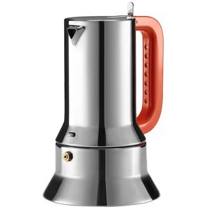 Alessi - 9090 manico forato Machine a espresso a induction 15 cl, orange / acier inoxydable