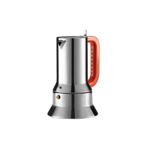 Alessi - 9090 manico forato Machine à espresso à induction 15 cl, orange / acier inoxydable - Publicité