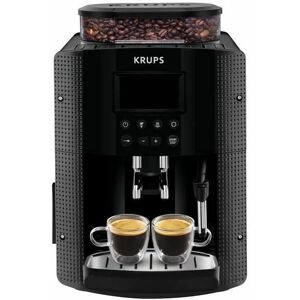 Krups - YY8135FD Essential Machine a café, Broyeur a grain, Cafetiere expresso, Buse vapeur, Cappuccino, Fabriqué en France, Noire - Publicité