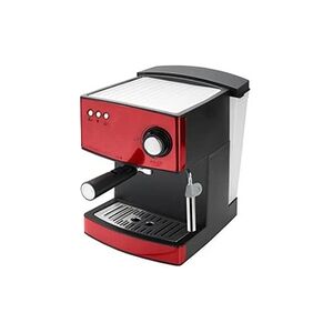 Adler Machine à Espresso Automatique 15 Bars 1,6 L, Buse Vapeur à Lait Chauffe -Tasses AD 4404R Rouge 850W - Publicité