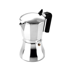 Fagor Cafetière Expresso Italienne Induction Aluminium 6 Tasses Café, Vitrocéramique,, Cupy, , Argent - Publicité