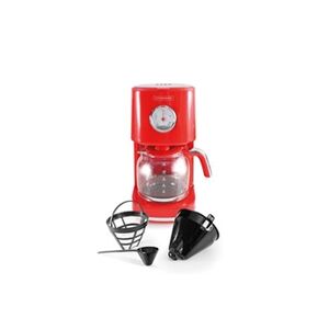 KITCHENCOOK Cafetière Style Rétro Avec Filtre Nylon Réutilisable Retro Coffee Rouge - Publicité