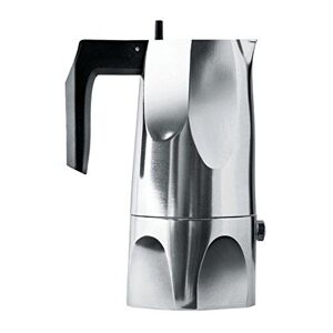 A di Alessi Ossidiana Cafetière Espresso en Fonte d'Aluminium avec Poignée - 1 tasse - Noir - Publicité