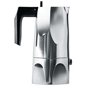 A di Alessi Ossidiana Cafetière Espresso en Fonte d'Aluminium avec Poignée - 1 tasse - Noir - Publicité