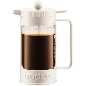 Bodum 11376-913 Bean Cafetière À Piston Avec 8 Tasses Verre Blanc 1,0 L - Publicité