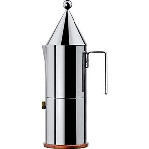 Alessi Cafetière Italienne 90002/6 La Conica Cafetière Espresso En Acier Inoxydable 18/10 Avec Fond En Cuivre, 6 Tasses - Publicité