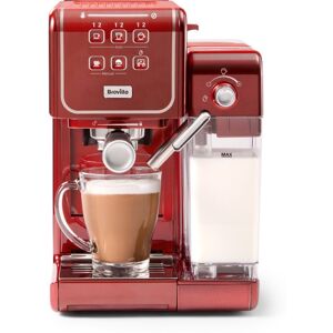 Expresso Broyeur BREVILLE Prima Latte III rouge VCF147X - Publicité