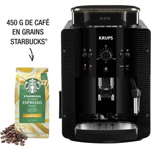 Expresso Broyeur Krups Essential noire YY4540FD + 1 paquet de café Starbucks - Publicité