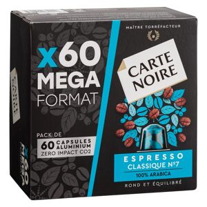 Carte noire Capsules de café Carte Noire Classique N° 7 - Boîte de 60 Aluminium