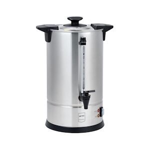 Metro Professional Percolateur à café GCM4007 à filtre rond, inox, 6,75 L, 45 tasses, 950 W, indicateur de niveau d’eau, argenté