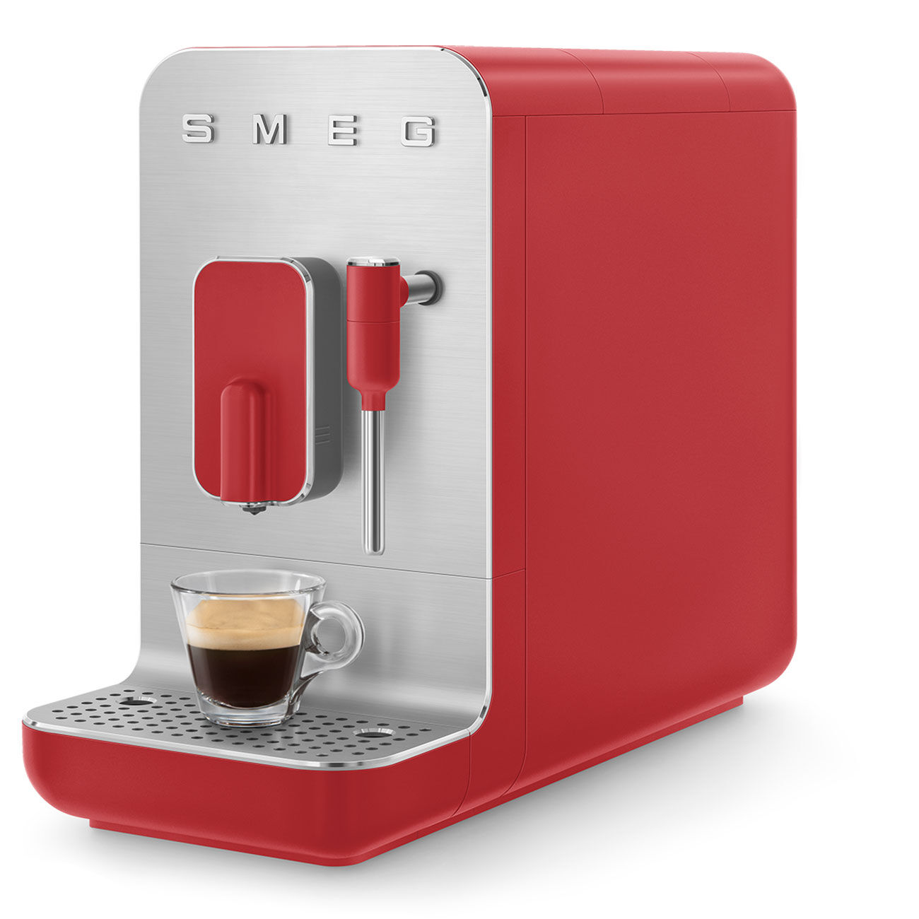Notice d'utilisation, manuel d'utilisation et mode d'emploi SMEG Machine à café SMEG avec broyeur intégré Rouge - 1,4 litre - BCC02RDMEU   