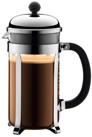 Bodum Cafetière à piston Chambord inox 8 tasses, 1 L   BODUM