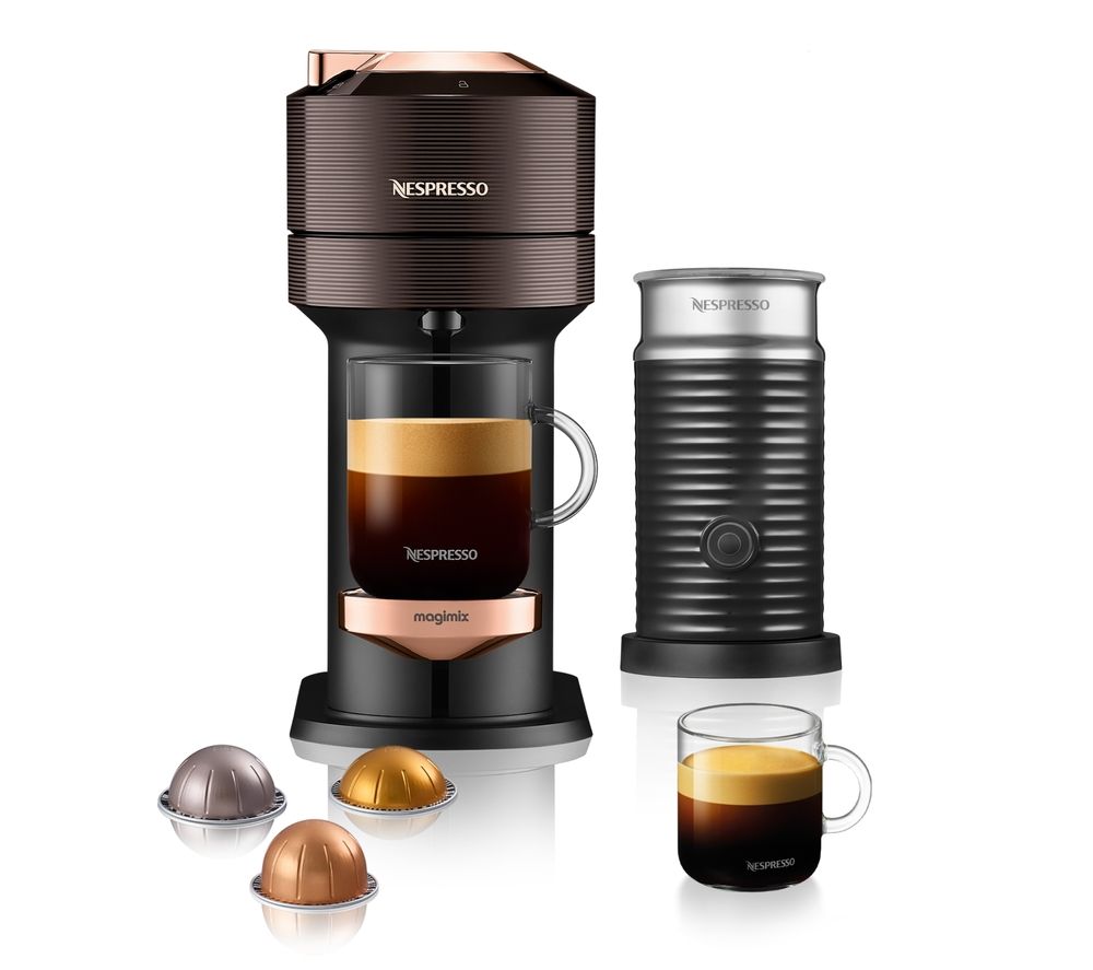 Nespresso by Magimix Vertuo Next &amp; Milk Coffee Machine - Brown, Brown