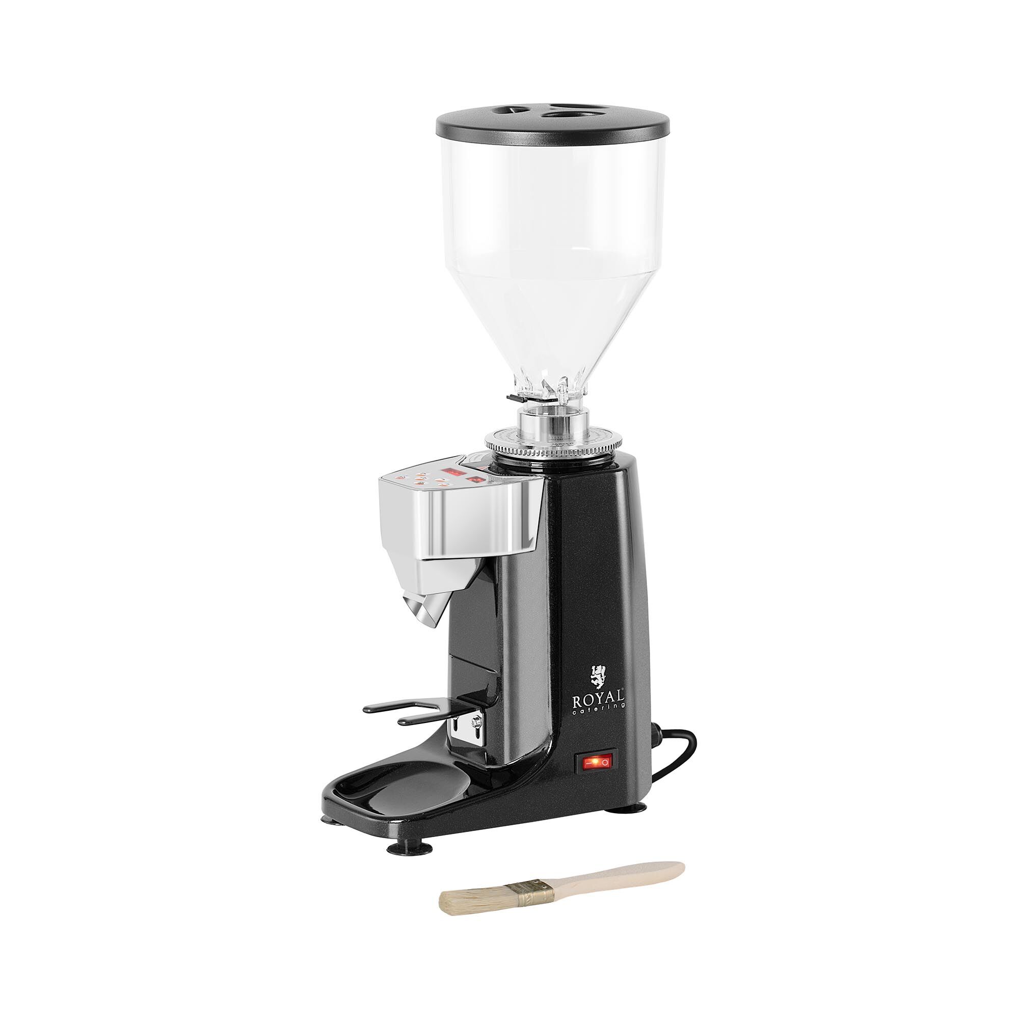 Royal Catering Coffee grinder - 200 W - aluminium - black - LED