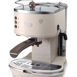 delonghi ecov311.bg icona vintage macchina da caffe` sistema manuale potenza 1100 w capacita` 1,4 litri cappuccino system eco function beige