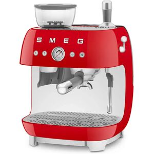 smeg macchina da caffè espresso manuale con macinacaffè integrato 50's style – rosso lucido – egf03rdeu