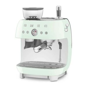 SMEG Macchina da Caffè Espresso Manuale con macinacaffè integrato 50's Style – Verde LUCIDO – EGF03PGEU