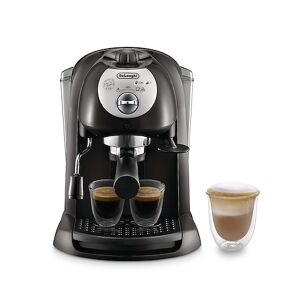 delonghi macchina caffe' espresso polvere/cialde nera/silver ec201cd