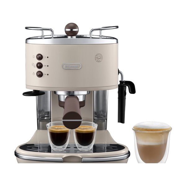 delonghi macchina caffÈ espresso  icona vintage ecov311.bg, 1100 w, beige/marrone