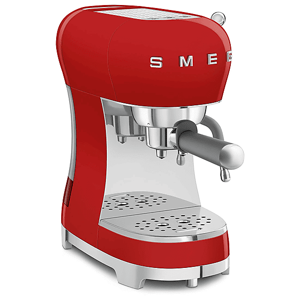 smeg macchina caffÈ espresso  ecf02rdeu, 1350 w, rosso