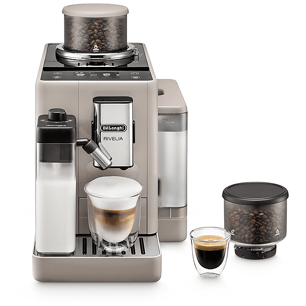 delonghi rivelia exam440.55.bg macchina caffÉ automatica, beige (sand beige)