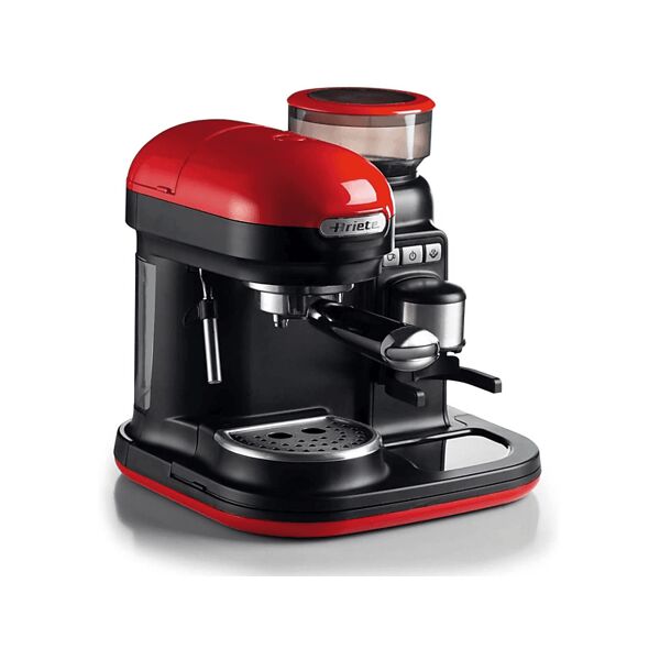 ariete macchina caffÈ espresso  caffe'espresso con macina, 1080 w, rossa/nera