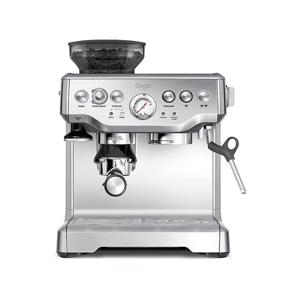sage the barista express macchina caffÉ automatica, brushed stainless steel