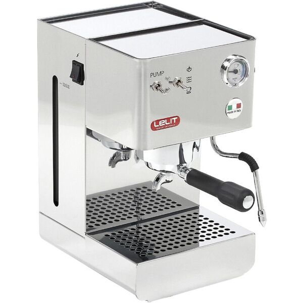 lelit pl41plus macchina caffè espresso manuale con erogatore di vapore sistema di ricarica cialde / macinato in polvere 2 tazze colore inox - pl41plus glenda