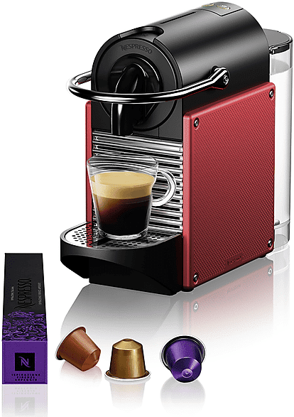 DeLonghi EN124.R MACCHINA CAFFÈ CAPSULE, Rosso