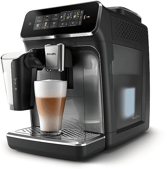 Philips Series 3300 LatteGo EP3349/70 MACCHINA CAFFÉ AUTOMATICA, Nero, Argento