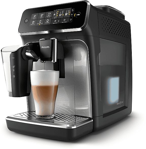 Philips Series 3200 LatteGo EP3246/70 MACCHINA CAFFÉ AUTOMATICA, Nero, Argento