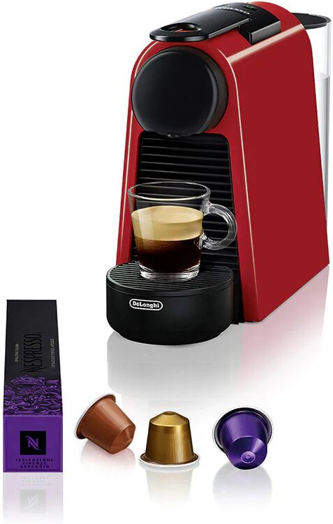 DeLonghi Essenza Mini EN 85.R macchina per caffè Libera installazione Macchina per caffè con capsule Nero, Rosso 0,6 L Automatica