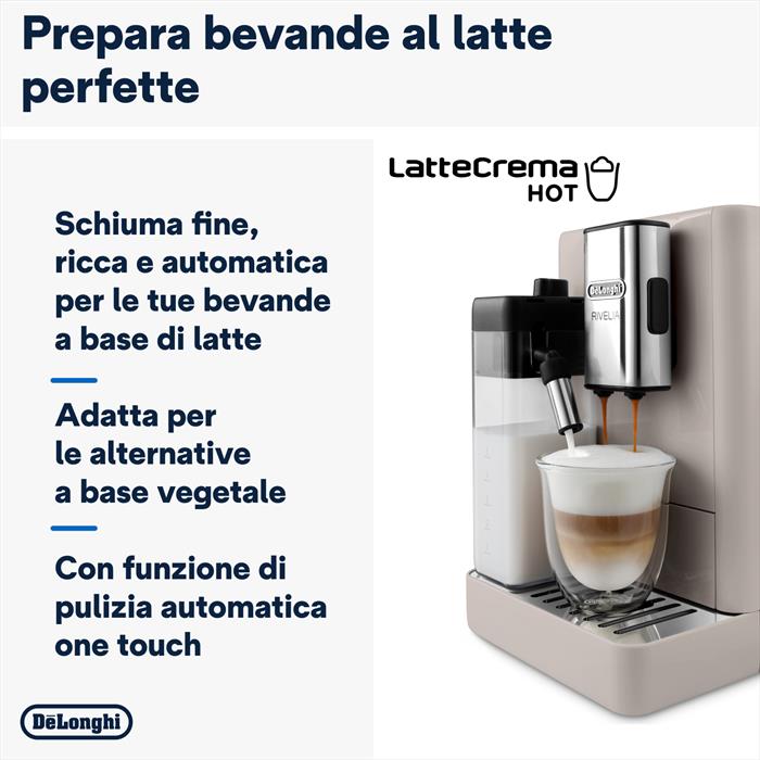 DeLonghi Macchina Da Caffè Automatica Rivelia Exam440.55.bg-beige (sand Beige)