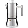 Easyworkz Stovetop Espresso Maker 200ml Roestvrijstalen Moka Pot Koffiezetapparaten, Zilver