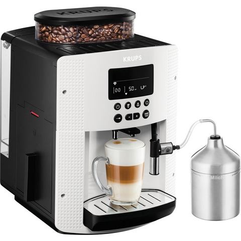 Krups volautomatisch koffiezetapparaat EA8161, auto-cappuccinosysteem, wit, LCD-scherm  - 359.00 - wit
